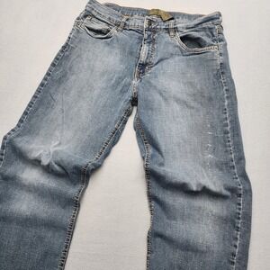 Urban Star Mens Straight Leg Jeans Blue Denim Medium Wash 36x32 Stretch Casual